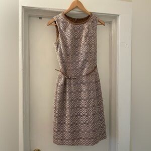 Ann Klein Tan Belted Dress size 6
